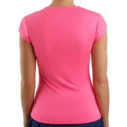 BIDI BADU Bella 2.0 Tech V-Neck T-Shirt Damen - Pink, Weiß -BIDI BADU Verkäufe 00483000 14