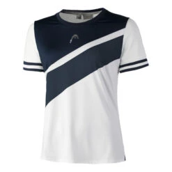 Head Performance T-Shirt Damen - Weiß, Blau