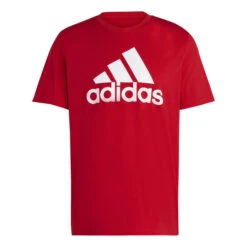 ADIDAS Essentials Single Jersey Big Logo T-Shirt Herren - Rot, Weiß