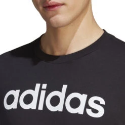 ADIDAS LIN Singel Jersey T-Shirt Herren - Schwarz, Weiß -BIDI BADU Verkäufe 18347000 16