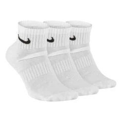 Nike Everyday Cush Ankle Sportsocken 3er Pack - Weiß, Schwarz