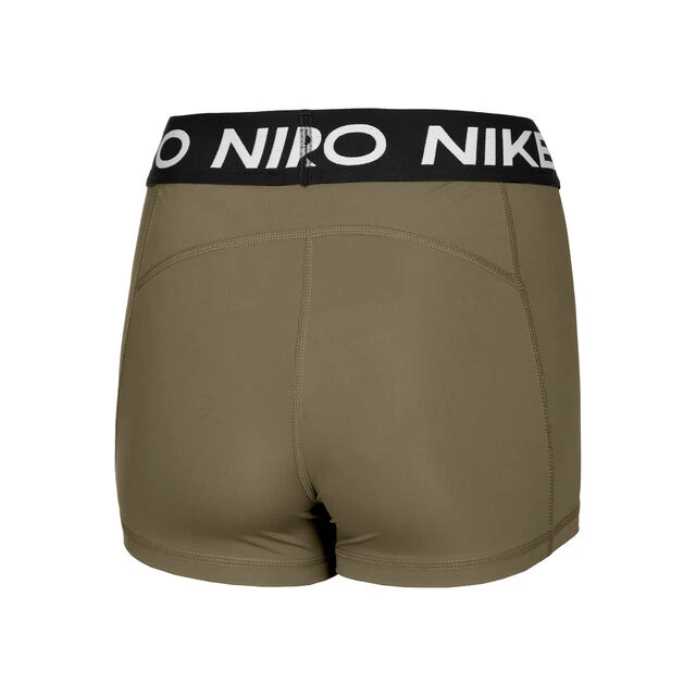 Nike Pro 3in Shorts Damen - Oliv, Schwarz 2 Nike Pro 3in Shorts Damen - Oliv, Schwarz – Bild 2